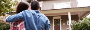 A young couple considers buying a new home